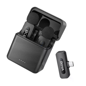 Беспроводной петличный всенаправленный микрофон BOYA BY-V30 2.4G Type-C для IPhone 15,16 Android iPhone 17, Air, Pro, Pro Max