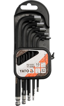 Набір покритих шестигранних ключів Yato YT-0560 Hex 10 шт (5906083905605)