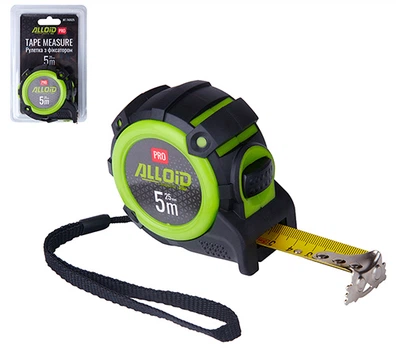 Рулетка с автостопом Alloid Pro 5 м x 25 мм (MT-740525)
