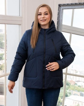 Женская демисезонная куртка с капюшоном MODA 000431 46 Темно-синий (M -000431 /6 B )