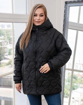 Женская демисезонная куртка с капюшоном MODA 00129 52 Черный (M - 00129 /1 A )