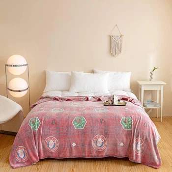 Плед новогодний флисовый Malloory Home 200*230 см Happy New Year
