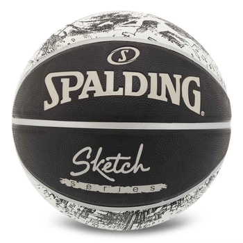 М'яч баскетбольний гумовий Spalding Sketch Series 84447Y розмір 7 для зали та вулиці (Indoor/Outdoor)