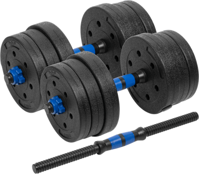 Hantelki bitumiczne Rebel Active regulowane z łącznikiem 2x10 kg RBA-2300 (5901890100670)