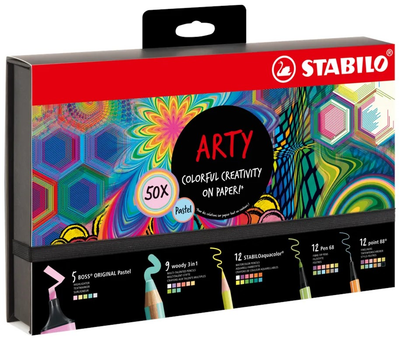 Zestaw artystyczny do malowania Stabilo Arty Pastel 50 elementów (4006381590419)