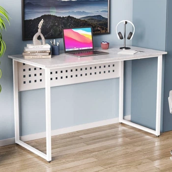 Стіл письмовий Майк Ferrum-decor 75x100x60 Білий метал ДСП Бетон 16 мм (FRD-106508)