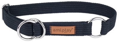 Нашийник напівзатискний Amiplay Cotton L Чорний (5907563234024)