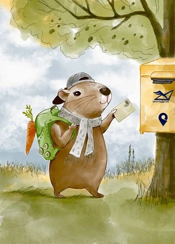 Капібара - посткросер листівка Cardsforsoul з капібарою 10,5 Х 14,8 см