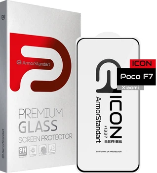 Защитное стекло ArmorStandart Icon для смартфона Xiaomi Poco F7 Black (ARM86918)