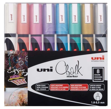 Набір маркерів uni POSCA Metallic Color 1,8-2,5 мм 8 шт (PWE-5M METALLIC 8C)