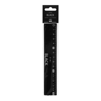 Лінійка пластикова 15см ZiBi Black (ZB.5615)