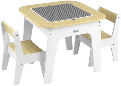 Zestaw mebli Milly Mally Olaf Blocks - Stolik i dwa krzesełka White (6090) (5901761127256)
