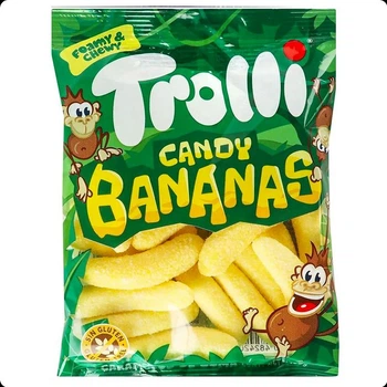 Желейки Trolli Candy Bananas (банани) 100г/уп
