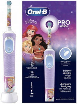 Elektryczna szczoteczka do zębów Oral-b Braun Vitality Pro Kids 3+ Princess (8006540772669) (955555910966728) - Outlet