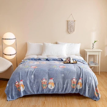Плед новогодний полуторный флисовый Malloory Home 150*200 см Christmas
