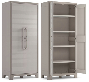 Багатофункціональна шафа пластикова Keter Cabinet High Gulliver 240861 бежева