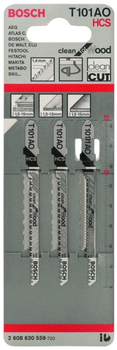 Набір полотен для електролобзика Bosch T 101 AO 3 шт (3165140006972)