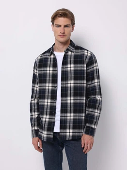 Рубашка хлопковая мужская Colin's CL1076514DNV L Dark Navy (8684112962047)
