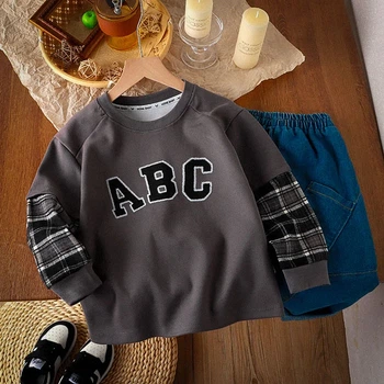 Детский свитшот «ABC» Черный 134–140 см