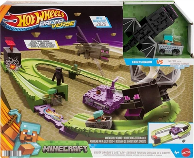 Трек Хот Вилс Майнкрафт Эндер Дракон Против Стива Hot Wheels