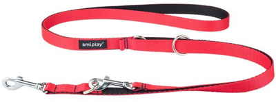 Регульований повідець Amiplay Twist 6 в 1 L 1-2 м Червоний (5907563242760)