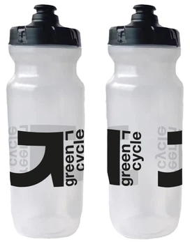 Фляга 0,75 Green Cycle GBT-517 с увеличенным клапаном, прозрачная с черным