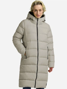 Пуховик зимовий довгий жіночий Jack Wolfskin Frozen Palace Coat W Rds 1204133-A0056 XS Бежевий (4064886599610)