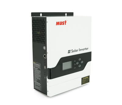 Гибридный инвертор MUST PV18-1512VPM, 1500W, 12V, ток заряда 10/20A, 160-275V, MPPT (60А, 15-145 Vdc)