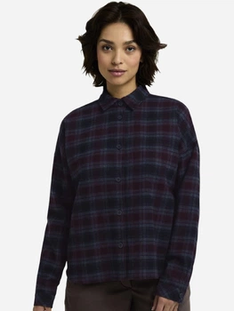 Рубашка хлопковая женская Jack Wolfskin Baja Flannel Shirt W A65077-T0003 L Сливовая с синим (4064886563895)