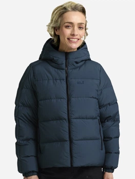 Пуховик зимний короткий женский Jack Wolfskin Frozen Palace Jkt W Rds A65097-C0539 S Синий (4064886551847)