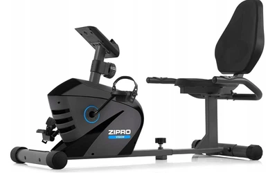 Горизонтальный велотренажер со спинкой Zipro Vision до 120 кг с системой магнитного сопротивления