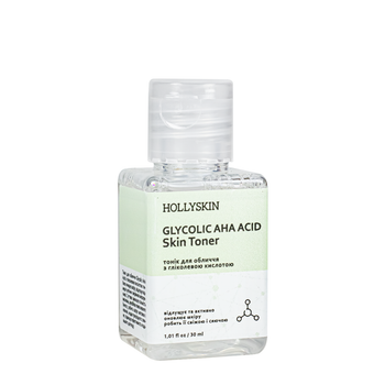 Тоник для лица Hollyskin Glycolic AHA Acid Skin Toner с гликолевой кислотой 30 мл