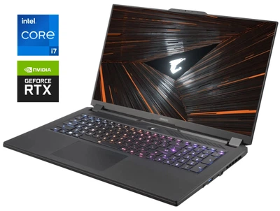 Игровой ноутбук Б-класс Gigabyte Aorus 17 YE5 / 17.3" (1920x1080) IPS / Intel Core i7-12700H (14 (20) ядер по 3.5 - 4.7 GHz) / 32 GB DDR5 / 1000 GB SSD NVMe / nVidia GeForce RTX 3080 Ti, 16 GB GDDR6, 256-bit / WebCam б/у