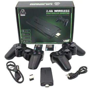 Игровая приставка LITE GREEN HDMI 3535 игр Dendy, Sega, Аркадные игры, Game Boy, Nintendo, Atari, PlayStation Беспроводные джойстики