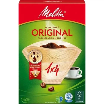 Фильтры Melitta ORIGINAL 1x4 80 шт. Натуральные (06054916FB40)