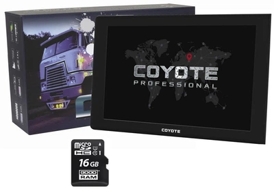 GPS навигатор видеорегистратор COYOTE 1090 DVR Maximus PRO 1GB/16GB 9 дюймов для грузовиков TIR-ADR + MicroSD карта памяти 16GB