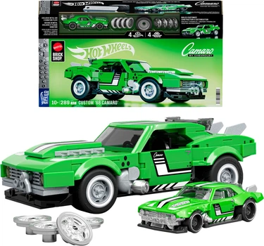 Колекційна машинка-конструктор Mattel Brick Shop Hot Wheels Speed Camaro 289 деталей (JFT16) (194735304837)