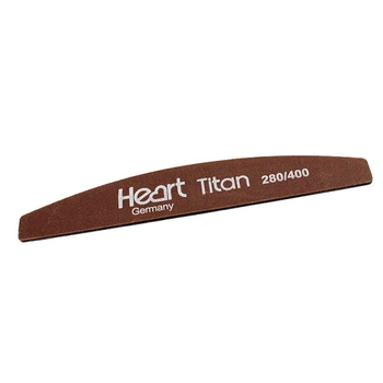 Пилка для ногтей Heart Half Titan Brown 280/400, полукруг (2000994196831)
