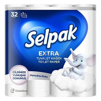 Туалетний папір Selpak тришарова, 32 рулона