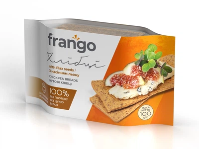 Хлібці нутові з насінням льону Frango, 100 г