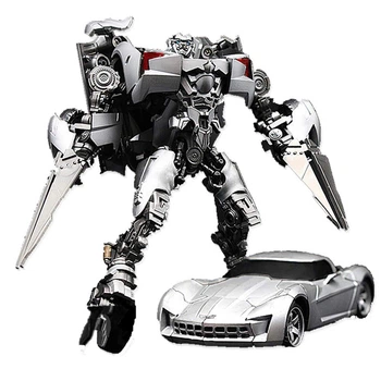 Робот-трансформер Автобот Сайдсвайп Transformers LS-08 CORVETTE Sideswipe 18 см Серый v-13170