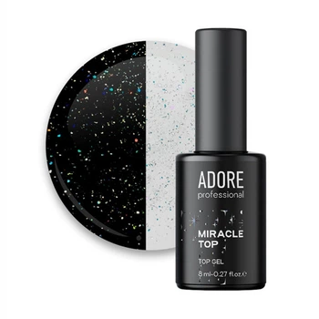 Топ для гель-лака без липкого слоя Adore Professional Miracle Top 01 Golographic Glitter c голографическими блестками 7.5 мл (2101010024531)