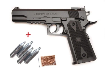 Пневматический пистолет WinGun 304 (cal. 4,5 mm) + 4 шт СО2 + 250 шариков BB