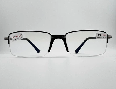 Окуляри для корекції зору з діоптріями +2.5 FEDROV Eyewear 529 C2 Black