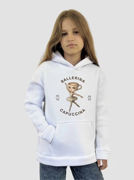 Детское теплое худи для девочки Спиногрыз Balierina Capuccina 2025 10-001000 110 см Белое (ROZ6501079225)