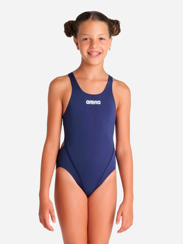Підлітковий суцільний купальник для дівчинки Arena Team Swimsuit Swim Tech Solid 004764-750 152 см Темний синій (3468336640869)