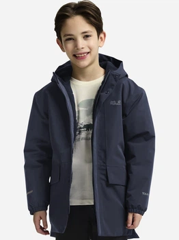 Детская зимняя куртка для мальчика Jack Wolfskin Canvey Jkt Kids A65314_C0412 128 см Синяя (4064886515313)