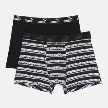 Набор трусов боксеров мужских хлопковых Puma Elements Men Striped Boxers 2P 93884204 M 2 шт Black/White (8720245833899)