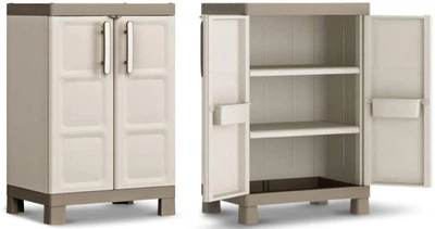 Шафа Keter Kis Excellence Low Cabinet бежева низька пластикова багатофункціональна (241048)