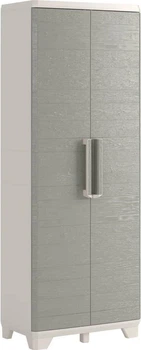 Шафа для зберігання пластикова Keter Kis Armadio Linear Wood Utility бежева для швабри, мітли (248102)